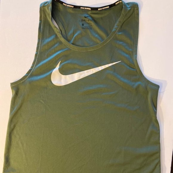 Nike DrI-Fit Green Running Tank, Size Small - Picture 1 of 7